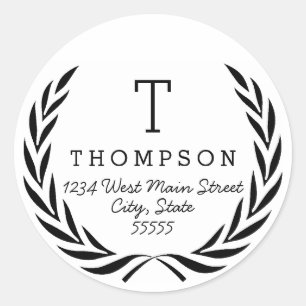 Simple Monogram Return Label