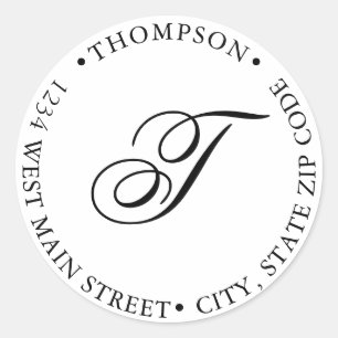Simple Monogram Return Label