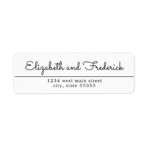 Simple Monogram Return Label Return Address Label