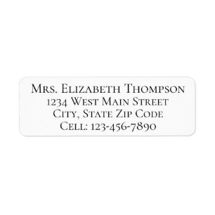 Simple Monogram Return Label Return Address Label
