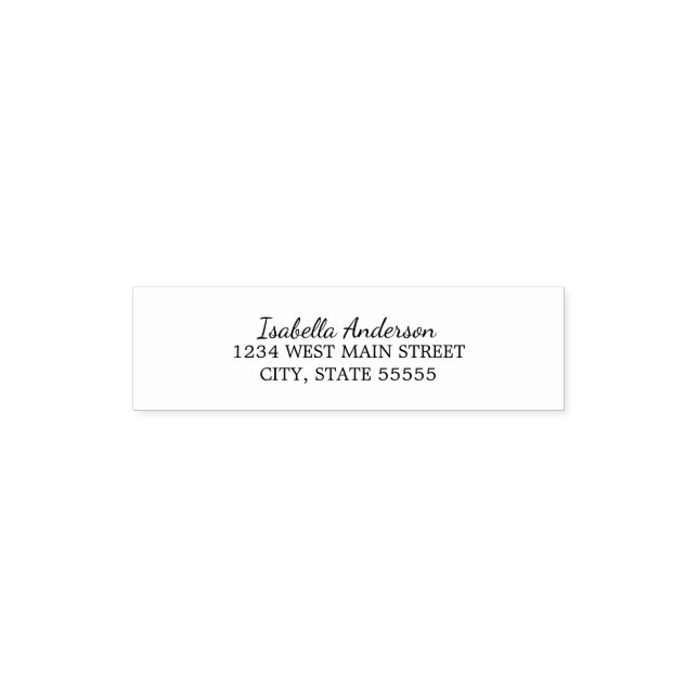 Simple Monogram Return Label Self-inking Stamp (Design)