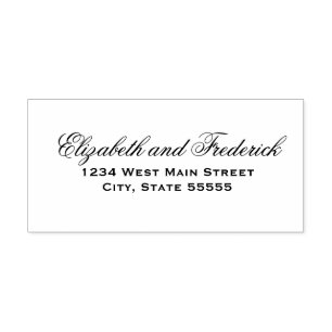 Simple Monogram Return Label Self-inking Stamp