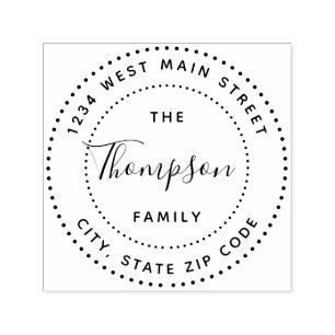 Simple Monogram Return Label Self-inking Stamp