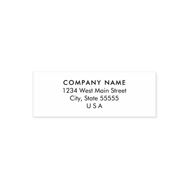 Simple Monogram Return Label Self-inking Stamp (Design)