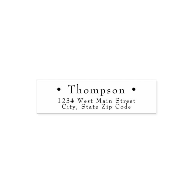 Simple Monogram Return Label Self-inking Stamp (Design)