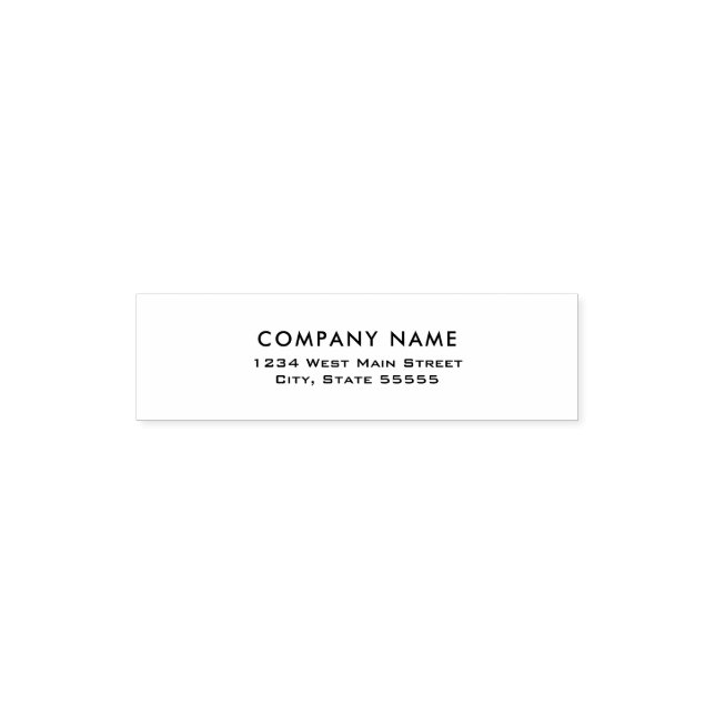 Simple Monogram Return Label Self-inking Stamp (Design)