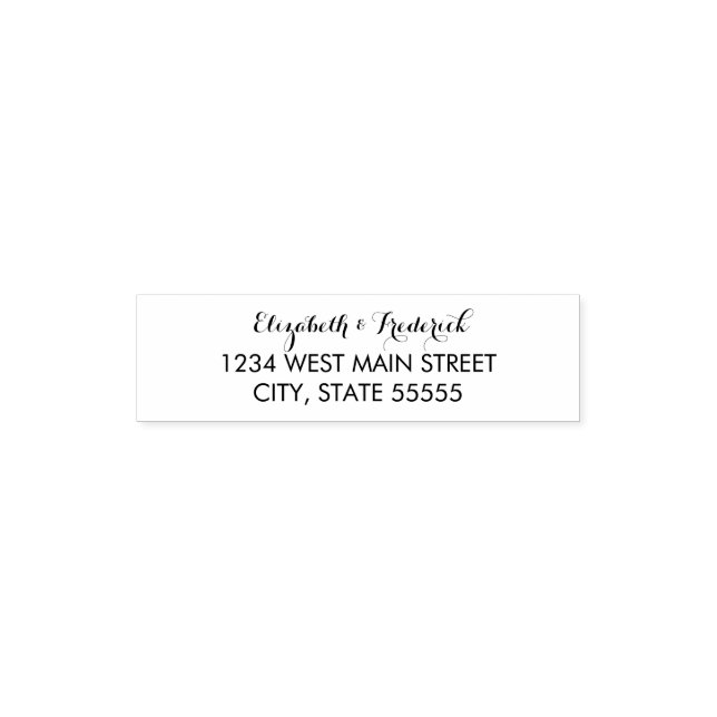 Simple Monogram Return Label Self-inking Stamp (Design)