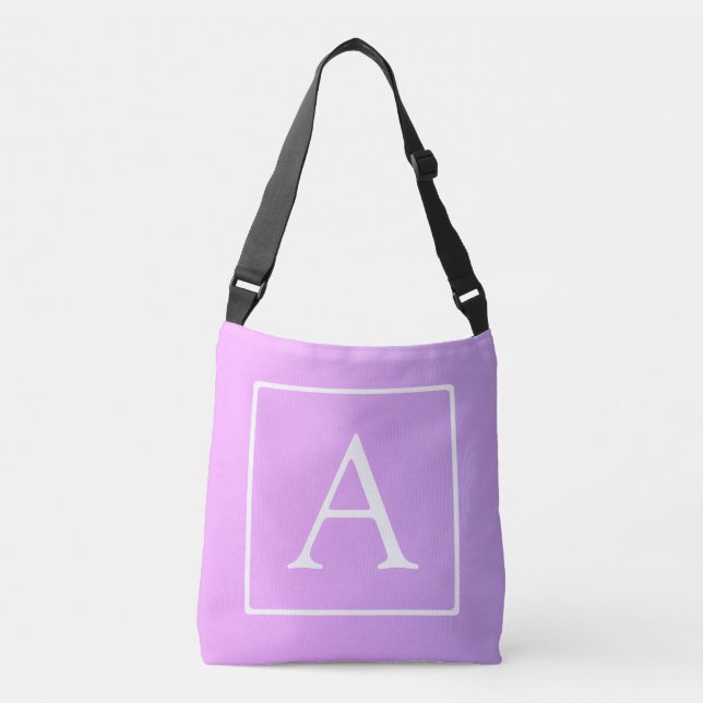 Simple Monogram | Subtle Pink/Purple Ombre Crossbody Bag (Front)