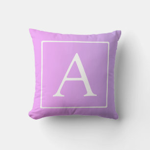 Simple Monogram   Subtle Pink/Purple Ombre Cushion
