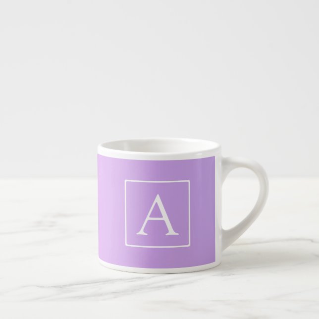 Simple Monogram | Subtle Pink/Purple Ombre Espresso Cup (Right)