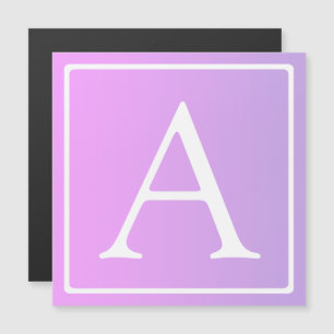 Simple Monogram   Subtle Pink/Purple Ombre Magnetic Invitation