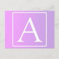 Simple Monogram | Subtle Pink/Purple Ombre
