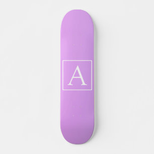 Simple Monogram   Subtle Pink/Purple Ombre Skateboard