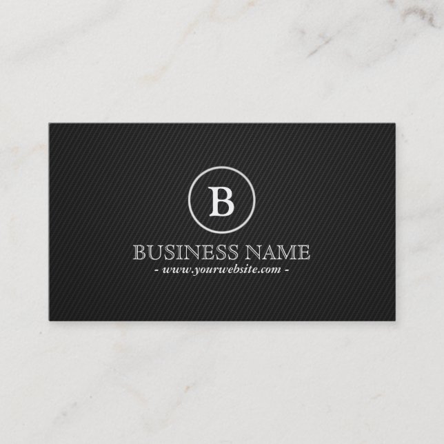 Simple Monogram Talent Agent Business Card (Front)