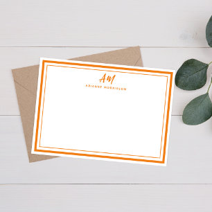 Simple Monogram Thin & Thick Border Card