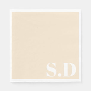 Simple Monogram Wedding Personalized Initials Napkin