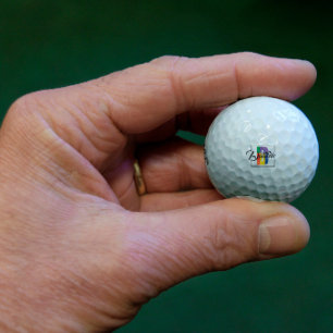 Simple monogrammed initial coloured letter D Golf Balls