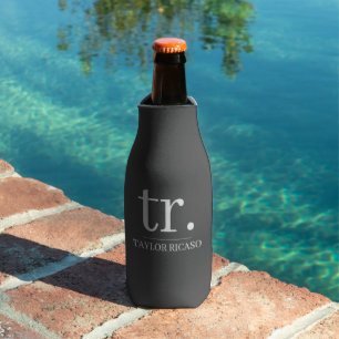 Simple Monogrammed Name Personalised Bottle Cooler