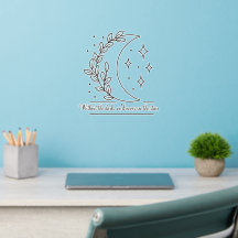 Simple MOON and STARS  Wall Decal