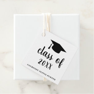 Simple Mortar Board Modern Graduation Favour Tags