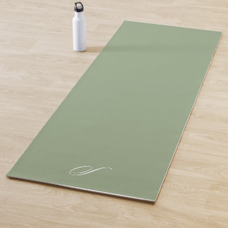 Simple Moss Green Neutral Minimalist Exercise Yoga Mat