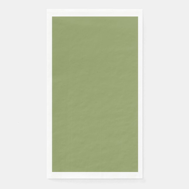 Simple Mossy Green No Typography Napkin (Front)