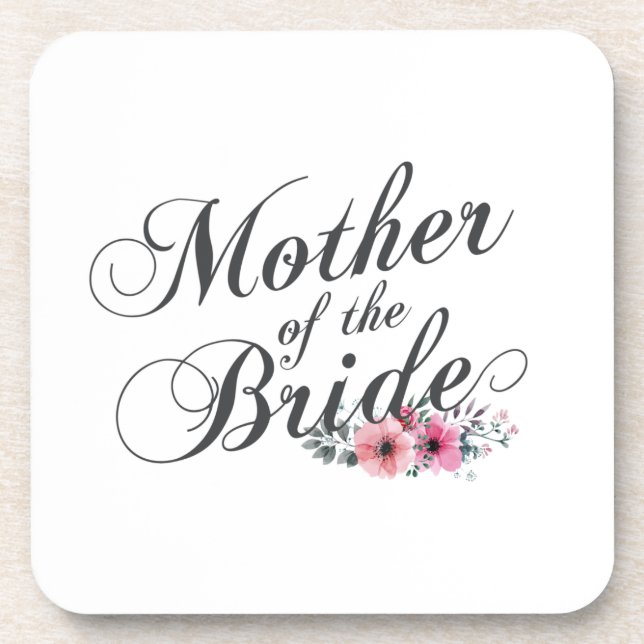 Simple Mother of the Bride Wedding | Coaster (Front)