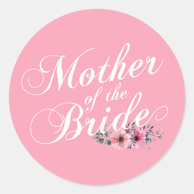 Simple Mother of the Bride Wedding | Sticker (Front)