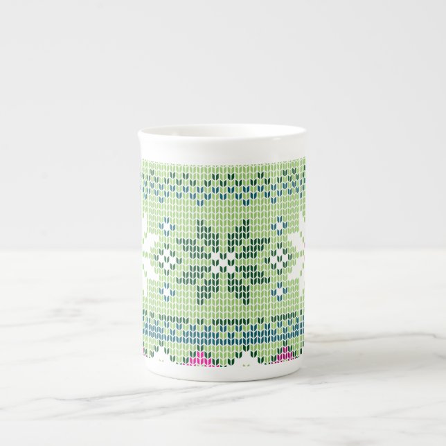 Simple Motifs Pattern 2 Bone China Mug (Front)