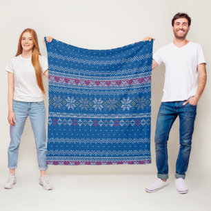 Simple Motifs Pattern 3 Fleece Blanket