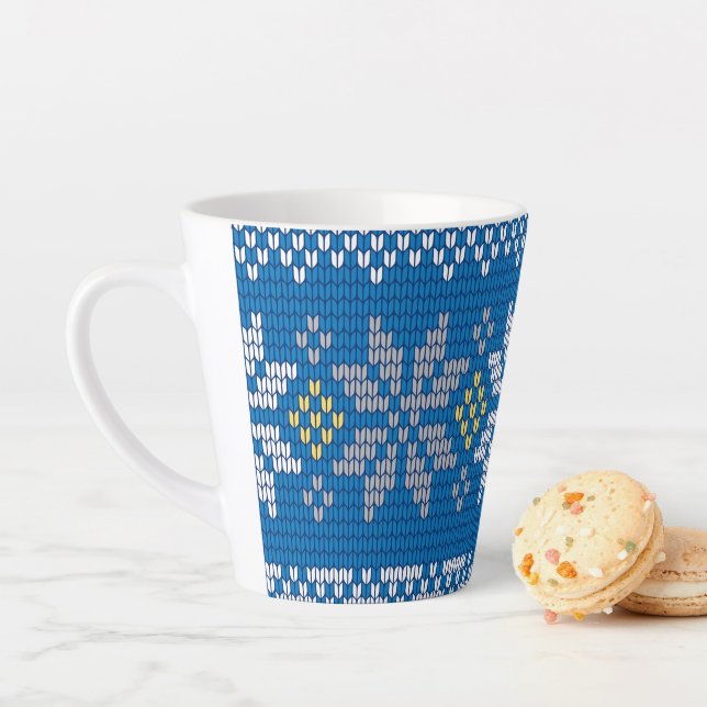Simple Motifs Pattern 3 Latte Mug (In Situ)