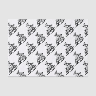 Simple Motorcross Bike and Rider Tissue Paper