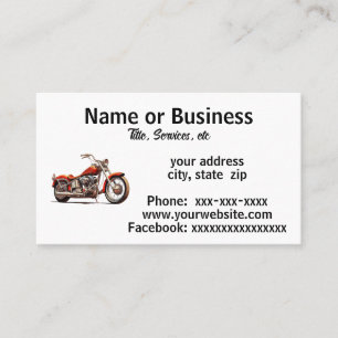 SImple motorcycle image Business Card