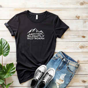 Simple Mountain Art Hiking black white T-Shirt
