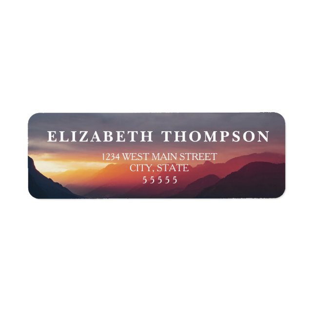 Simple Mountain Return Label Return Address Label (Front)