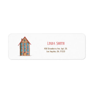 Simple Moving Apartment Building Return Address Label