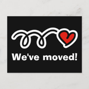 Simple moving postcards with cute heart design