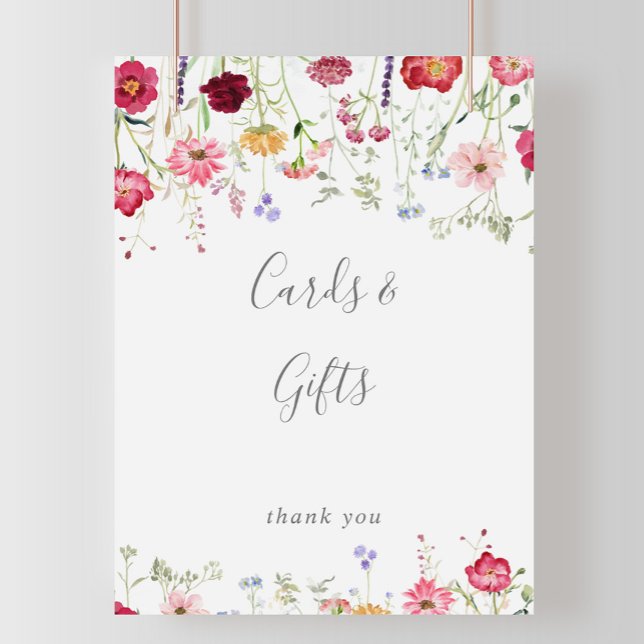 Simple Multicolor Wildflower Cards and Gifts Sign (Creator Uploaded)