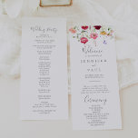 Simple Multicolor Wildflower Wedding Program<br><div class="desc">This simple multicolor wildflower wedding program is perfect for a rustic wedding. The design features a multicolored assortment of pink,  blush,  purple,  yellow,  white,  violet,  red,  burgundy wild flowers.</div>