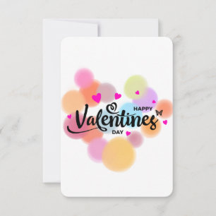 Simple Multicolour Valentine's Day Greeting Card
