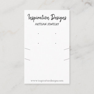 Simple Multiple Necklace Earring Holder Display Business Card