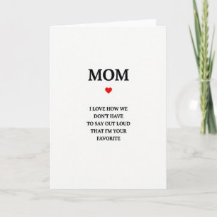 Simple Mum I Love You Card