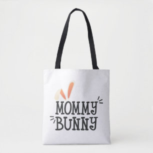Simple Mummy Bunny Easter Typography   Tote Bag