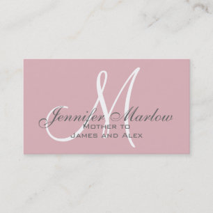 Simple Mummy Calling Card   Baby Pink