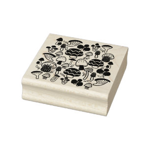 Simple Mushroom Rubber Stamp