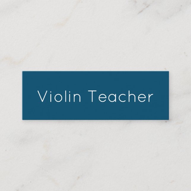 Simple Music Teacher Business Card (Front)