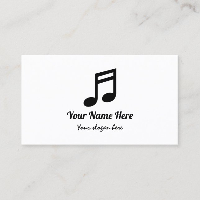 Simple music teacher business card template (Front)