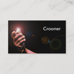 Simple Musician Business Card: Crooner Card