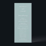 Simple Muted Blue Elegant Wedding Program<br><div class="desc">Modern wedding program featuring a simple design with a combination of a contemporary sans serif font,  an elegant handwriting script and an italic font.</div>