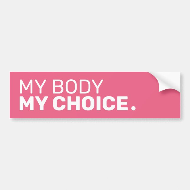 Simple My Body My Choice Period Bumper Sticker (Front)